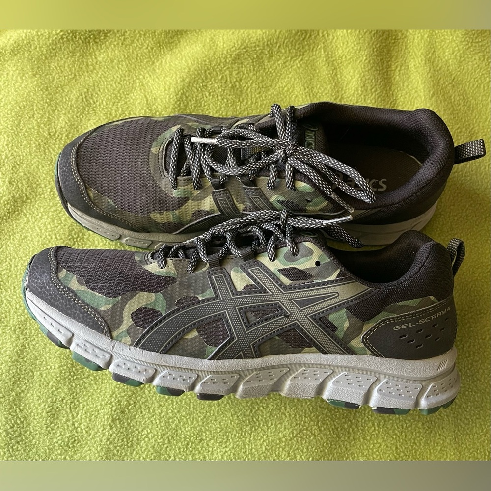 ASICS Olive Green Camo Athletic Sneakers - Picture 2 of 5